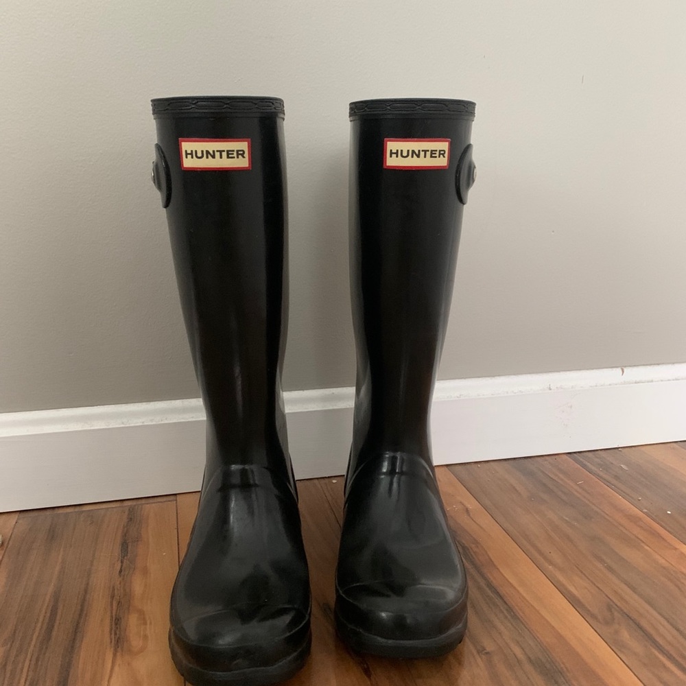 Original Gloss Rain Boots: Black